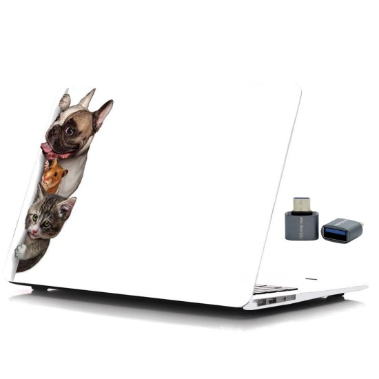 Macbook Air M1 Kılıf 13inç Animal01NL (TouchID'li M1 Air) A2337 A2179 A1932 ile Uyumlu