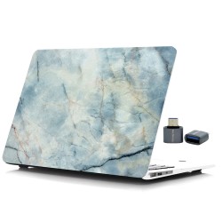 Macbook Air M1 Kılıf 13inç Marble11NL TouchIDli M1 Air A2337 A2179 A1932 ile Uyumlu