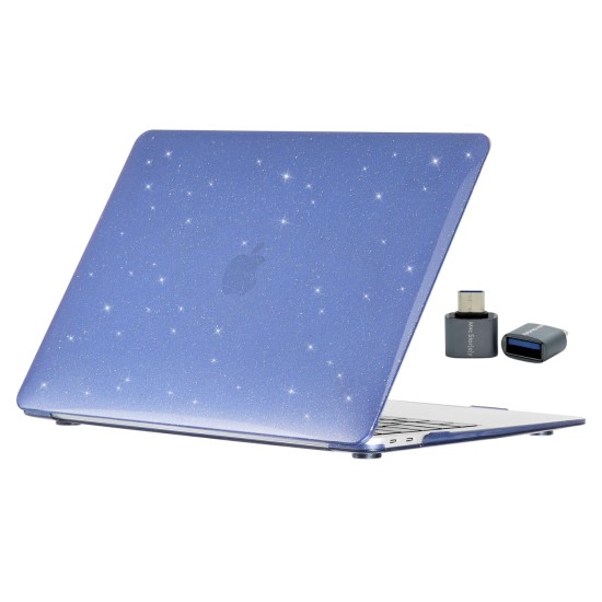 Macbook Air 13 inç Kılıf M1 Çip Uyumlu Simli Kristal Parlak A2337 A2179 A1932 Modelleri