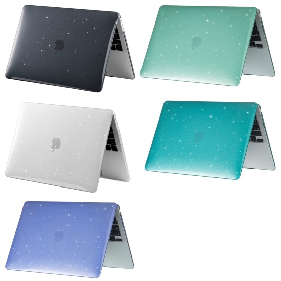 Macbook Air 13 inç Kılıf M1 Çip Uyumlu Simli Kristal Parlak A2337 A2179 A1932 Modelleri