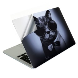 Macbook Air M1 Kılıf Cat01NL Koruyucu Yapıştırma Sticker Laptop Kaplama A2337 ile Uyumlu