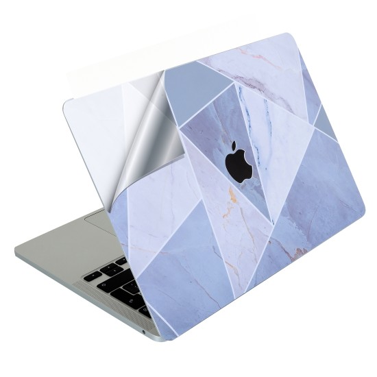 Macbook Air M1 Kılıf Marble14 Kaplama Yapıştırma Sticker Laptop Koruyucu A2337 ile Uyumlu