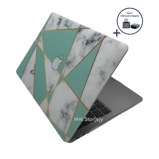 MacBook Air M1 Kılıf Tangram 50 A1932 A2179 A2337 Koruyucu Kılıf