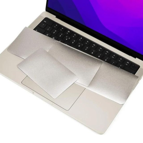 Macbook Air M2-M3-M4 Kılıf 13.6 inç Film Koruyucu Sticker Touchpad (13.6” Air) A2681 A3113 A3240 ile Uyumlu