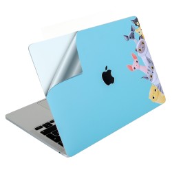 Macbook Air M2-M3-M4 Kılıf 13.6inç Yapıştırma Sticker Koruyucu Kaplama Animal03 A2681 A3113 A3240 ile Uyumlu