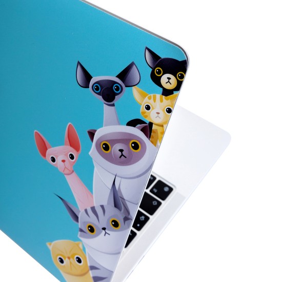 Macbook Air M2-M3-M4 Kılıf 13.6inç Yapıştırma Sticker Koruyucu Kaplama Animal03 A2681 A3113 A3240 ile Uyumlu