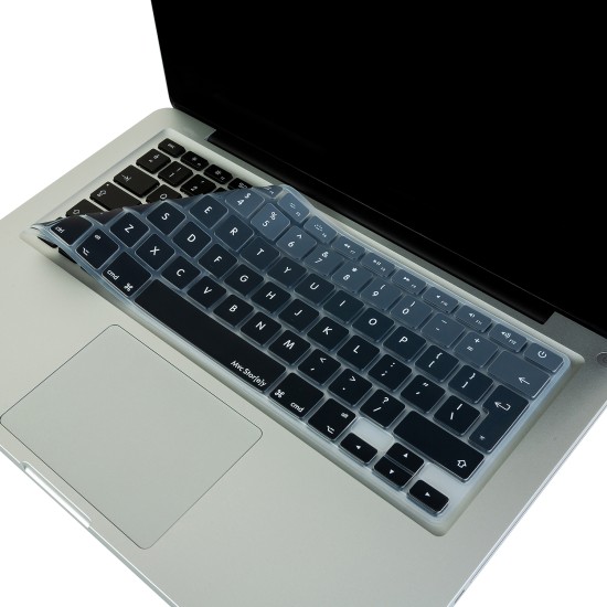 MacBook Air Pro klavye koruyucu silikon ince yıkanabilir ombre renk tasarım avrupa ingilizce