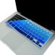 MacBook Air Pro klavye koruyucu silikon ince yıkanabilir ombre renk tasarım avrupa ingilizce