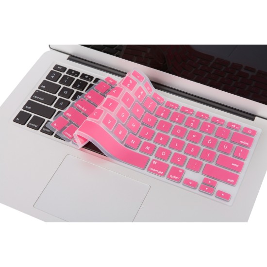 MacBook Air Pro Klavye Koruyucu Türkçe Q Baskılı Silikon Kapak