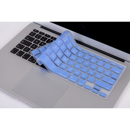 MacBook Air Pro Klavye Koruyucu Türkçe Q Baskılı Silikon Kapak