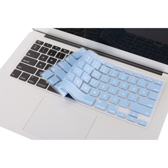 MacBook Air Pro Klavye Koruyucu Türkçe Q Baskılı Silikon Kapak