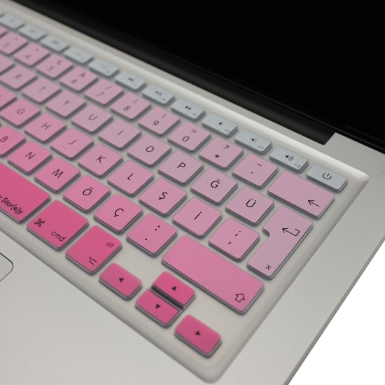 Macbook Air Pro Klavye Koruyucu (Türkçe Q) Gradient (Eski USB’li Model 2008/2017 yılı) ile Uyumlu