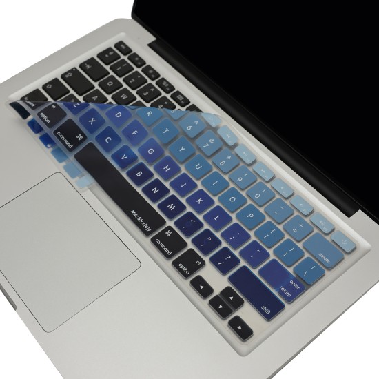 Macbook Air Pro Klavye Koruyucu (US-ABD İngilizce) Ombre (Eski USB'li Model 2008-2017) ile Uyumlu