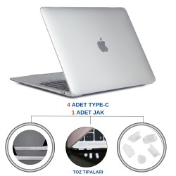 Macbook Air-Pro Type-C'li Modeller Toz Önleyici Tıpa Koruma Seti Tablet Telefon Kulaklık ile Uyumlu