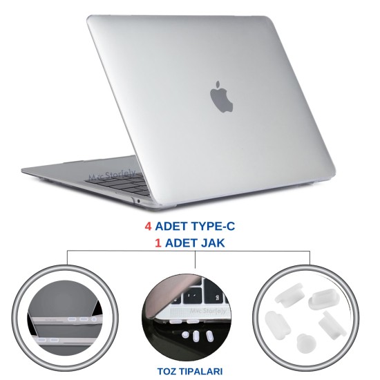 Macbook Air-Pro Type-C'li Modeller Toz Önleyici Tıpa Koruma Seti Tablet Telefon Kulaklık ile Uyumlu