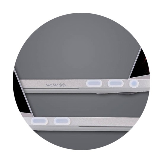 Macbook Air-Pro Type-C'li Modeller Toz Önleyici Tıpa Koruma Seti Tablet Telefon Kulaklık ile Uyumlu