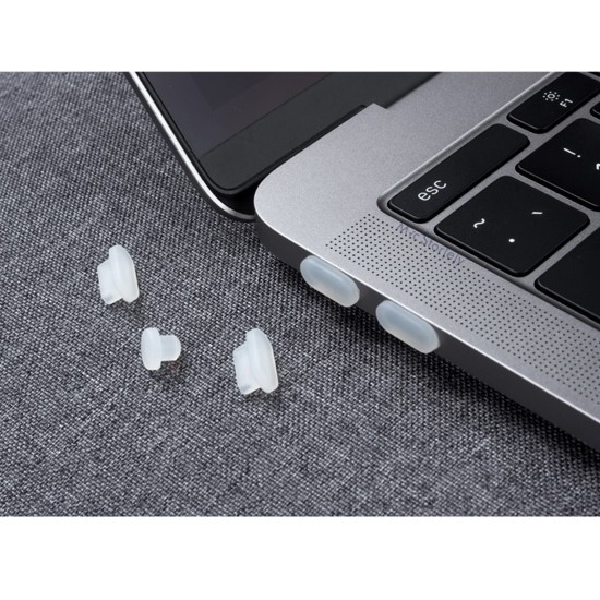 Macbook Air-Pro Type-C'li Modeller Toz Önleyici Tıpa Koruma Seti Tablet Telefon Kulaklık ile Uyumlu