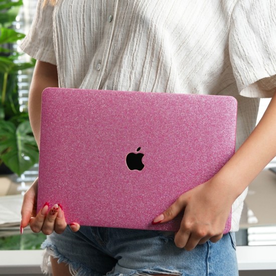 MacBook Pro 13 Kılıf Simli Parlak Vinil Sert Hard Case M1-M2 Type-C 2016-2022 Uyumlu