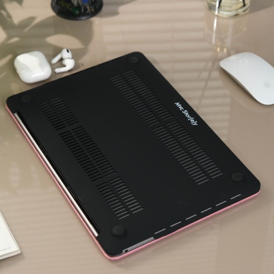 MacBook Pro 13 Kılıf Simli Parlak Vinil Sert Hard Case M1-M2 Type-C 2016-2022 Uyumlu