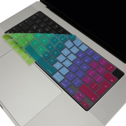 MacBook Klavye Koruyucu Silikon UK-Avrupa İngilizce Baskı İnce Yıkanabilir Air 13.6 Pro 14 16