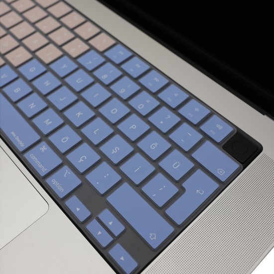 macbook silikon klavye koruyucu ince hafif m1-m5 uyumlu