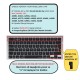 Macbook M1-M2-M3 Air Pro Klavye Koruyucu (UK-EU İngilizce) TouchID'li A2681 A3113 A2941 A3114 A2442 A2485 ile Uyumlu Dazzle