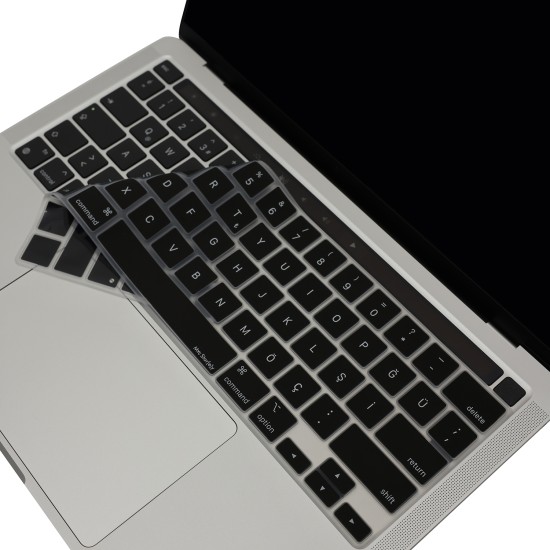 MacBook Pro 13-16 inç Türkçe Silikon Klavye Koruyucu Return Enter