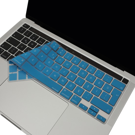 MacBook Pro 13 A2338 M1-M2 Türkçe Q ISO Enter Uyumlu Silikon Klavye Koruyucu