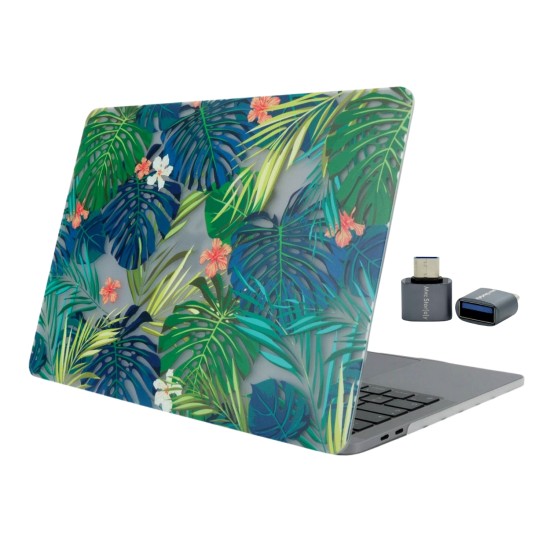 MacBook Pro 13 Çiçek Desenli TPU Sert Hard Case İnce Hafif Koruma