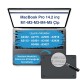MacBook Pro 14.2 İnç Şeffaf Siyah Korumalı Köşe Darbe Emici Kılıf A2442 A2779 A2992 A2918 A3112 A3401 A3185 A3434 A3426 A3427