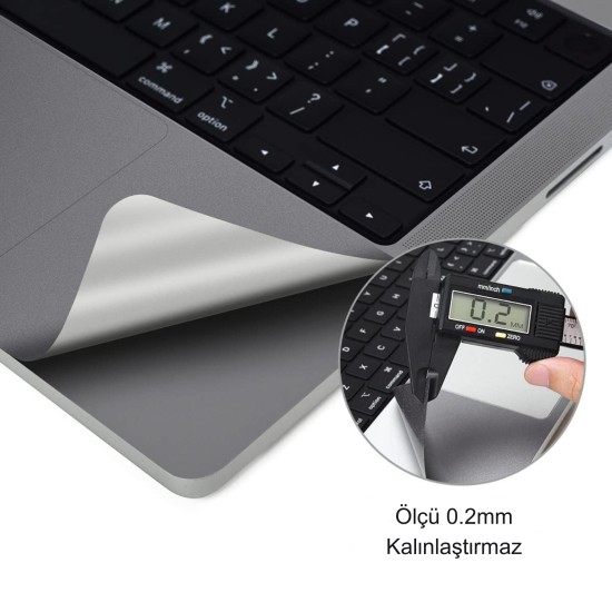 Macbook Pro 16 inç Kılıf Touchpad Sticker Film Koruyucu (2019 Yılı Cihazı) A2141 ile Uyumlu