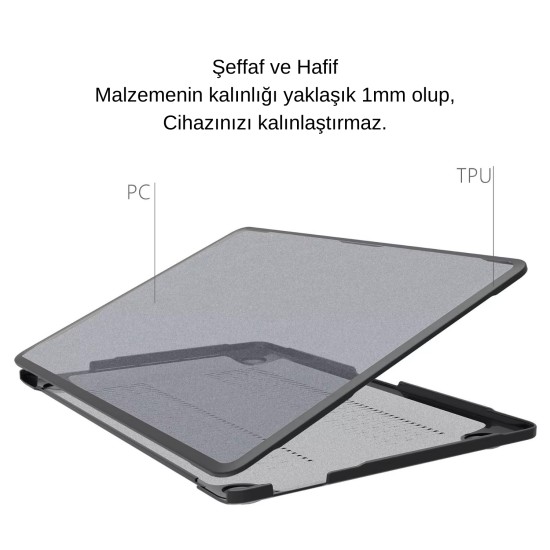 MacBook Pro 16.2 Outdoor Shockproof Hibrit Hard Case TPU Bumper Mat Kılıf M4-M3-M2-M1