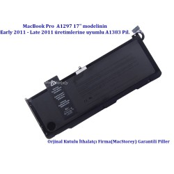 McStorey Macbook Pro ile Uyumlu Batarya 17inc A1297 Modeline Uyumlu A1383 Pili Early-Late/2011