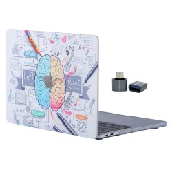 Macbook Pro Kılıf 13 inç M1-M2, Brain (Type-c'li Model)A2338 A2289 A2251 A1706-08 A1989 A2159 ile Uyumlu