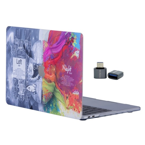 Macbook Pro Kılıf 13 inç M1-M2, Brain (Type-c'li Model)A2338 A2289 A2251 A1706-08 A1989 A2159 ile Uyumlu