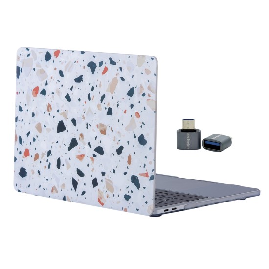 Macbook Pro Kılıf 13 inç M1-M2, TerrazzoNL (Type-c'li Model)A2338 A2289 A2251 A1706-08 A1989 A2159 ile Uyumlu