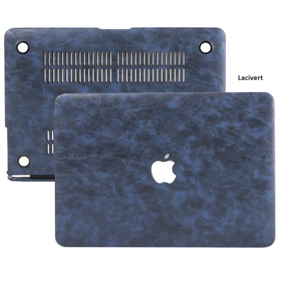 Macbook Pro Kılıf 13inç M1-M2, Leat01 (Type-c'li Model)A2338 A2289 A2251 A1706-08 A1989 A2159 ile Uyumlu