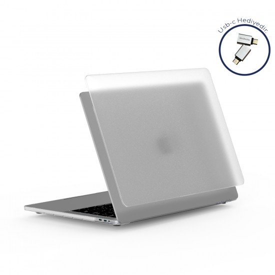 Macbook Pro Kılıf 13inç Mat-W (2016-2019 yılı Cihazı) A1706 A1708 A1989 A2159 ile Uyumlu
