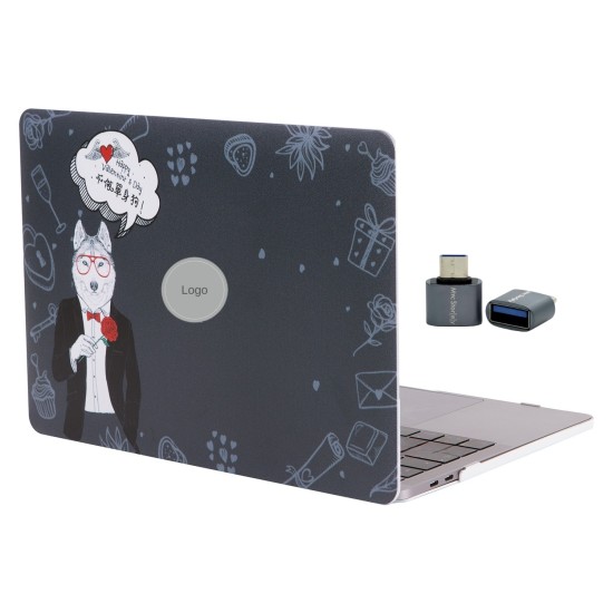 Macbook Pro Kılıf 13inç M1-M2, Dog01NL (Type-c'li Model)A2338 A2289 A2251 A1706-08 A1989 A2159 ile Uyumlu