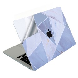 Macbook Pro Kılıf 13inç M1-M2 Koruyucu Sticker Laptop Kaplama A2338 ile Uyumlu Marble14