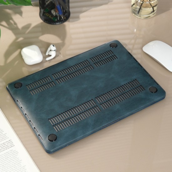 macbook pro 13 siyah deri kaplama hard shell kılıf a2338 uyumlu