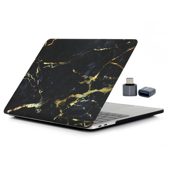 Macbook Pro Kılıf 13inç M1-M2, Mermer (Type-c'li Model)A2338 A2289 A2251 A1706-08 A1989 A2159 ile Uyumlu