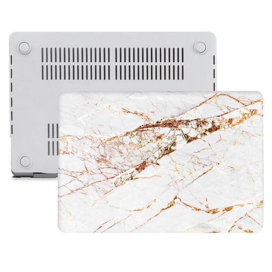 Macbook Pro Kılıf 13inç M1-M2, Mermer10NL (Type-c'li Model)A2338 A2289 A2251 A1706-08 A1989 A2159 ile Uyumlu