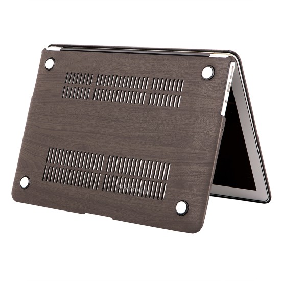 MacBook Pro 13 wood grain ahsap dokulu sert hard case kilif ust kapak gorunumu