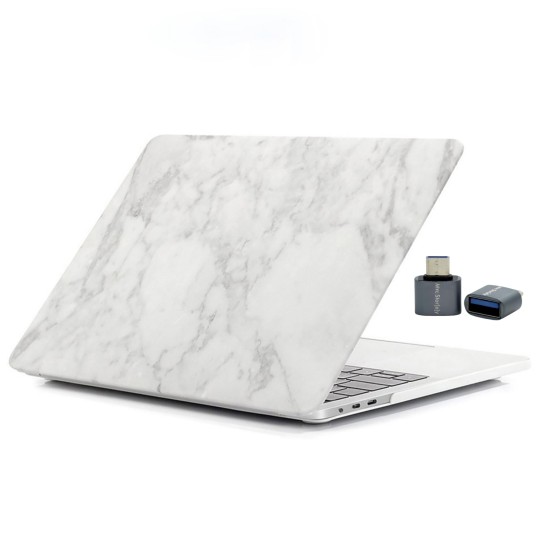 Macbook Pro Kılıf 15 inç Mermer (Touchbarlı 15" Pro) A1707 A1990 ile Uyumlu