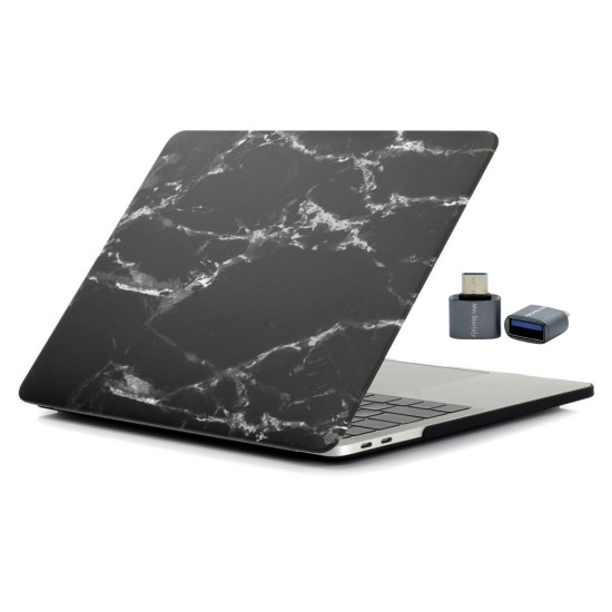 Macbook Pro Kılıf 15 inç Mermer (Touchbarlı 15" Pro) A1707 A1990 ile Uyumlu