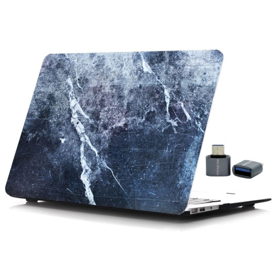 Macbook Pro Kılıf 15 inç Mermer09NL (Touchbarlı 15" Pro) A1707 A1990 ile Uyumlu