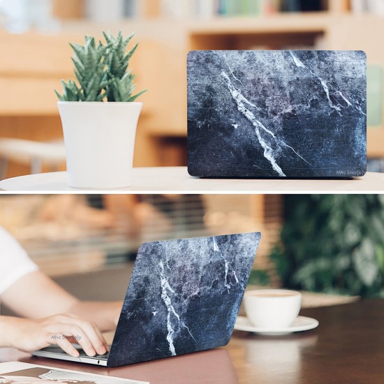 Macbook Pro Kılıf 15 inç Mermer09NL (Touchbarlı 15" Pro) A1707 A1990 ile Uyumlu