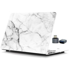 Macbook Pro Kılıf 15 inç Mermer11NL (Touchbarlı 15" Pro) A1707 A1990 ile Uyumlu