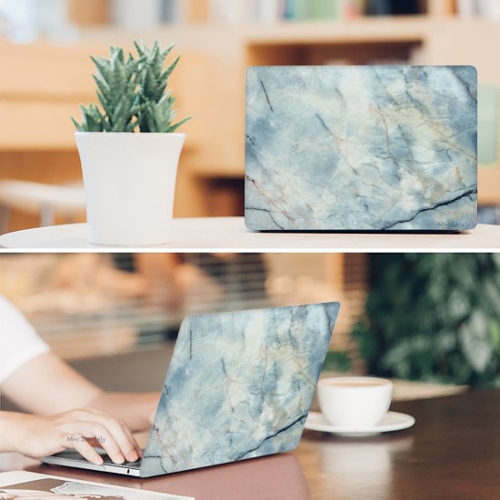 Macbook Pro Kılıf 15 inç Mermer11NL (Touchbarlı 15" Pro) A1707 A1990 ile Uyumlu